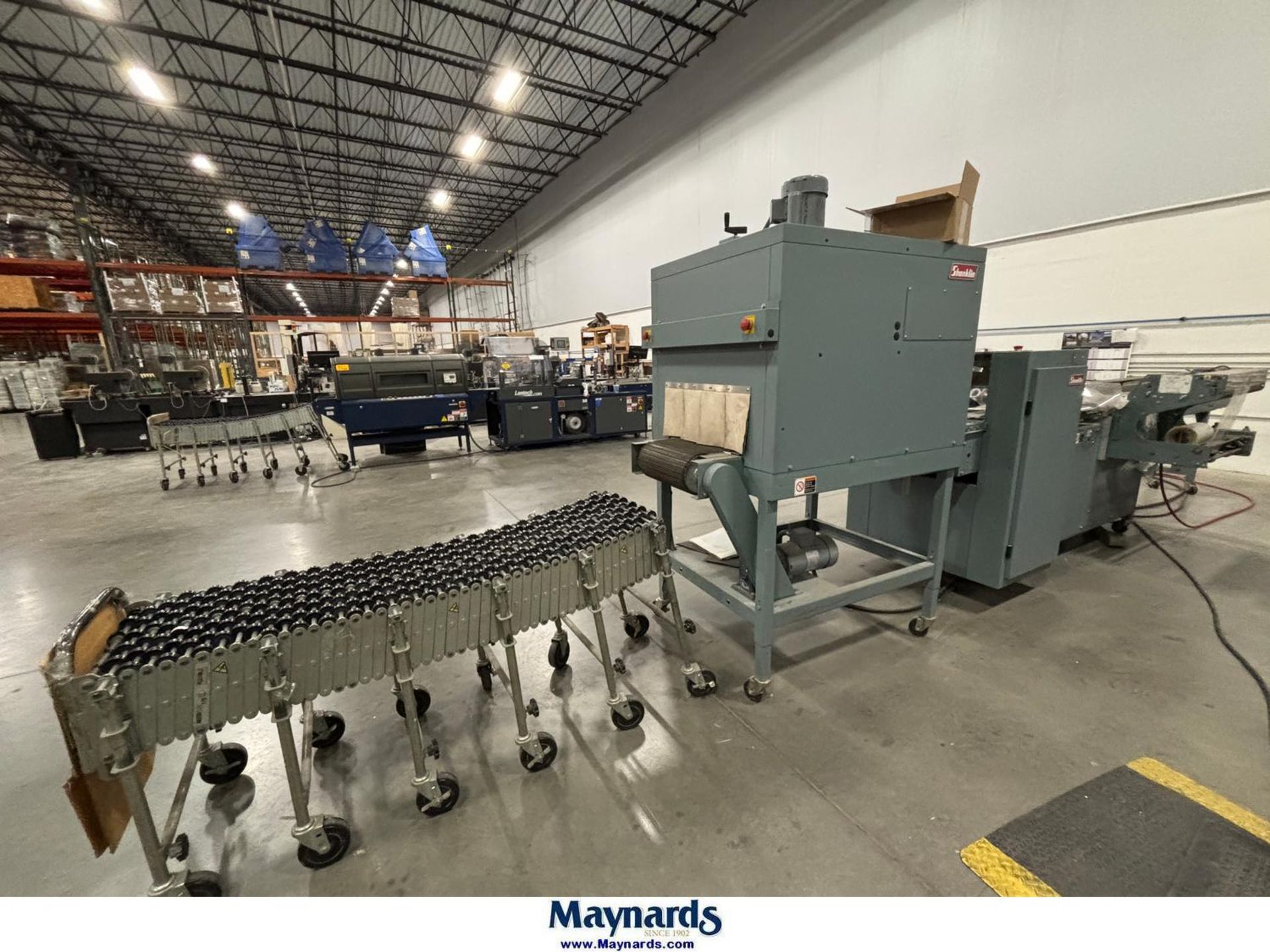 Wrapper Infeed Chain SHANKLIN F5A SHRINK WRAPPER W/ LUG TYPE INFEED CONVEYOR; AND SHANKLIN ...