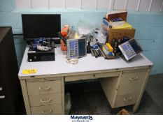 Desk with Assorted Contents