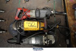 (4) Assorted Reciprocating Saws and Angle Grinders