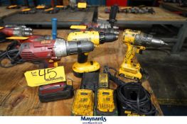 (3) Assorted Cordless Drill/Drivers with Chargers and Batteries