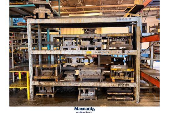 { Group of lots: 203, 205, 206 } (3) Various Size Heavy-Duty Die Racks ...