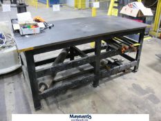 8ft x 4ft x 38" H Heavy Duty Steel Table