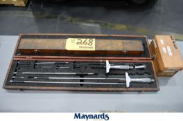 MITUTOYO MECHANICAL DEPTH MICROMETER SET