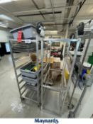 LOT OF (2) ALUMINUM END LOAD PROOFING RACKS W/CONTENTS
