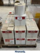 LOT OF (5) ROLLS OF ULINE ECONOMY POLYOLEFIN SHRINK FILM ROLL - 75 GAUGE, 8" x 3,500'
