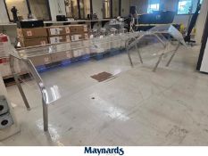 GENERAL 2' X 6' SALAD/SNEEZE PLEXIGLASS TABLE COVERS