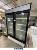 MAXXCOOL #MXM2-48RHC 2 DOOR GLASS REACH-IN REFIGERATOR