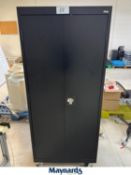 SANDUSKY 2 DOOR ROLLING STORAGE CABINET