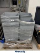 LOT OF GREY PLASTIC BINS