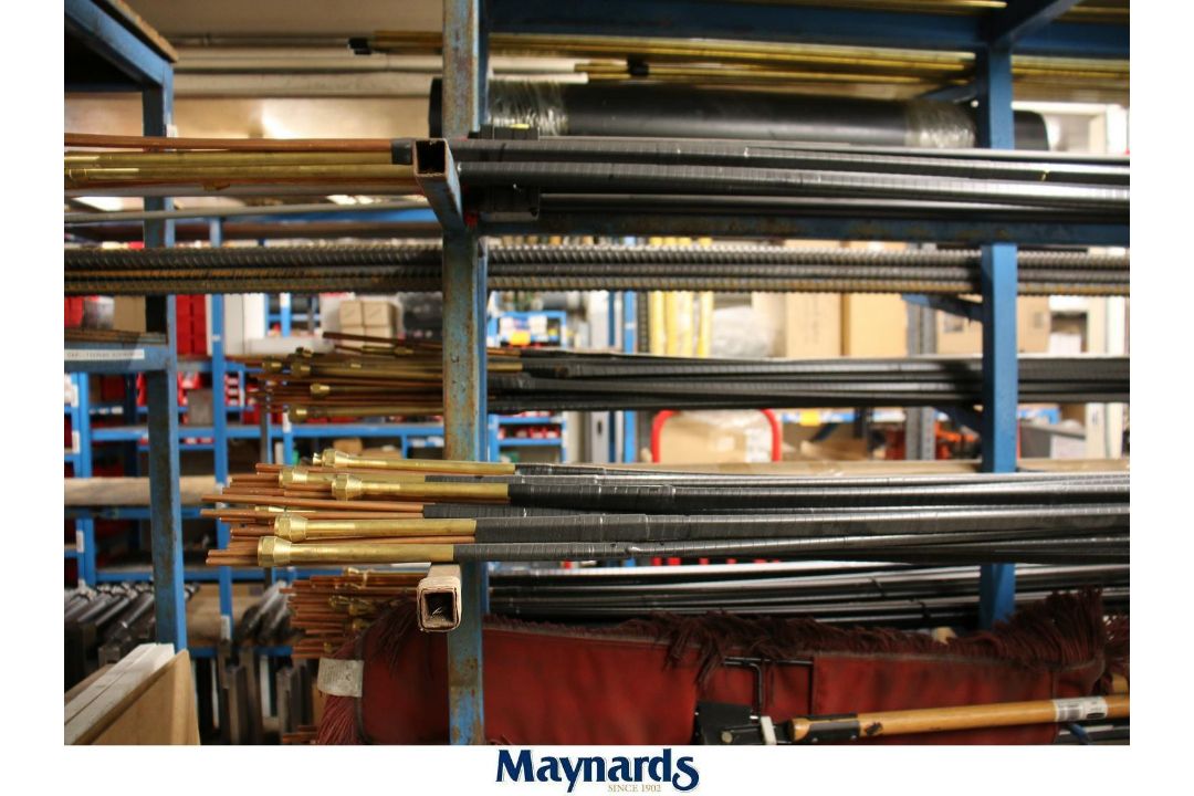 Steel Rack with Contents Includes Assorted Impeder Tubes and Shafts ...