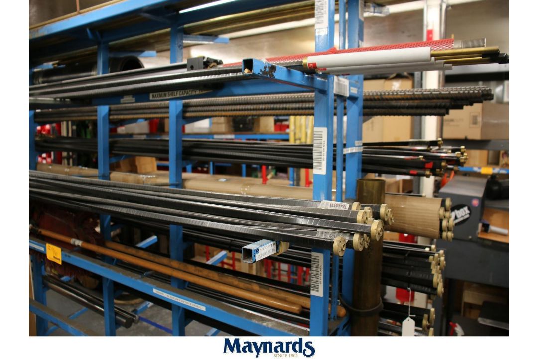 Steel Rack with Contents Includes Assorted Impeder Tubes and Shafts ...