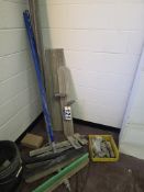 Lot Concrete Finishing Tools - Bull Floats, Brooms, Attachments, Multi-piece Set