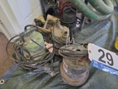 (4) Sump Pumps - Assorted Models, Used Condition and (2) Hand Pumps