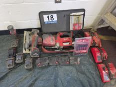 Milwaukee M18 Power Tools, Batteries, and Chargers