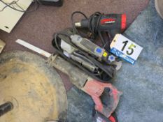 Drill Master Heat Gun, Milwaukee M18 Sawzall Reciprocating Saw, Dremel Cutoff Tool