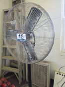(2) Fans: Industrial Heavy Duty Pedestal Fan and a Box Fan