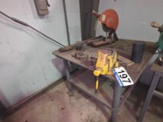 Fabrication Table with Vise and Chopsaw