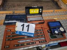 Lot: Measuring Rods, Hole Gage, Planer Gage, Dial Indicators