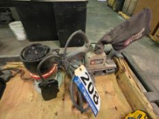 Power Tool Lot: Craftsman Router and Porter Cable Belt Sander with Dust Bag