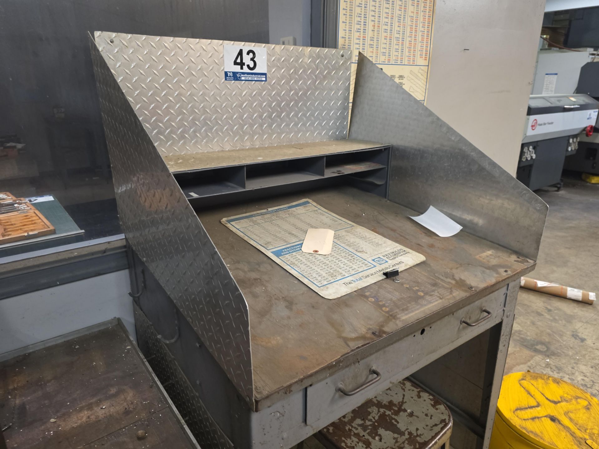 Shop Order Bench, Stool, and Just rite Oily Waste Can - Image 2 of 4