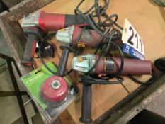 (3) Milwaukee and Chicago Electric Angle Grinders with 4