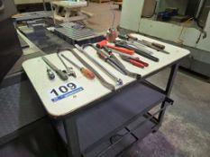 Table with Assorted Hand Tool Lot