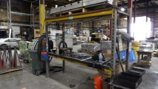 Industrial Shelves with Ball Joint Press, C Clamp, and Air Hose