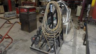 Wire and Cable Storage Rack - Assorted Wires, Flexible Conduit, Multi-Level Design, Various Colors
