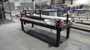 Work Table with Vise and Shelf