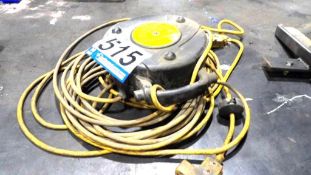 Power Port ECR 1250-3 40 FT. Tri Tap Cord Reel - 1875W, 15 Amps, 125V, Overload Protected, UL Lis...