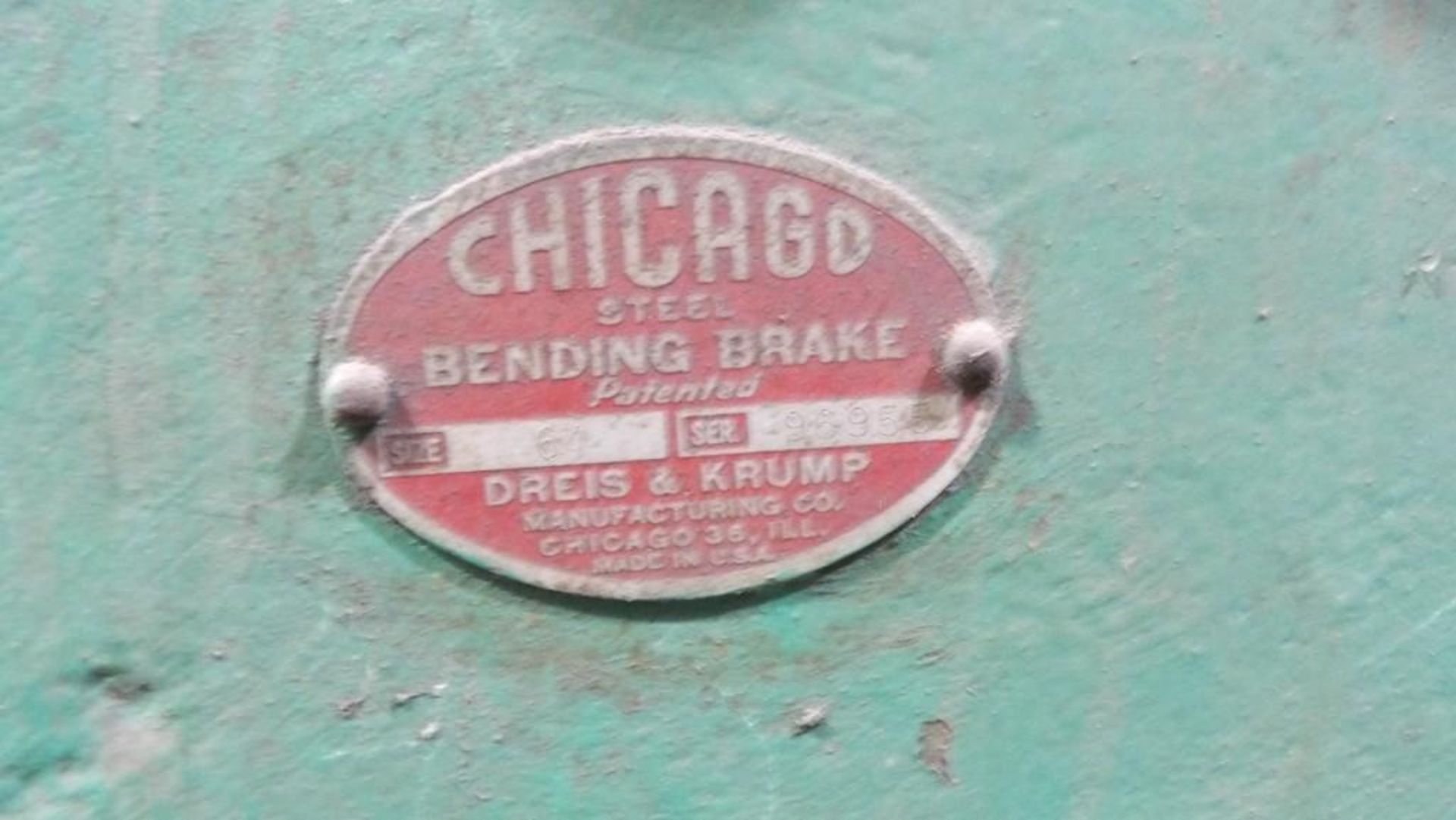 Dries & Krump Chicago 64 Finger Bending Brake - Image 3 of 7