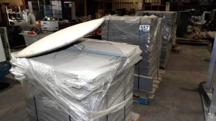 (184) Gray Metal Shelves/Panels - Stacked, Palletized, 12x36 Inch Sections