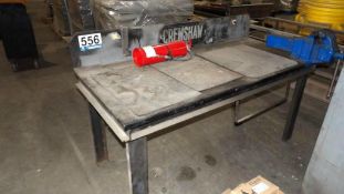 Heavy-Duty Metal Workbench - Integrated Backstop, Large Vise