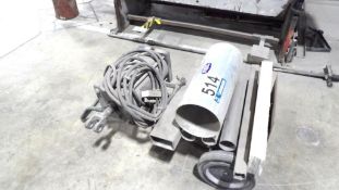 Hydraulic Cylinder, Hoses, Metal Stock, Wheeled Cart