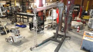 LION 2500 Hydraulic Engine Hoist, Portable Engine Crane with Chains