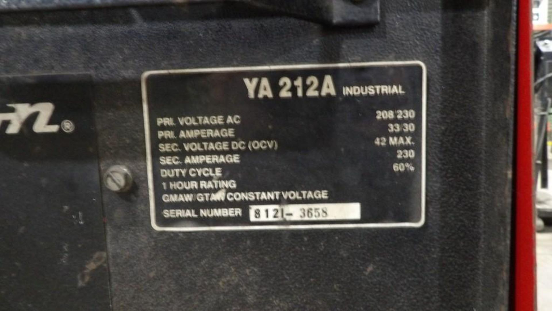 Snap-on YA 212A INDUSTRIAL Welder, GMAW/GTAW Constant Voltage - Image 2 of 6