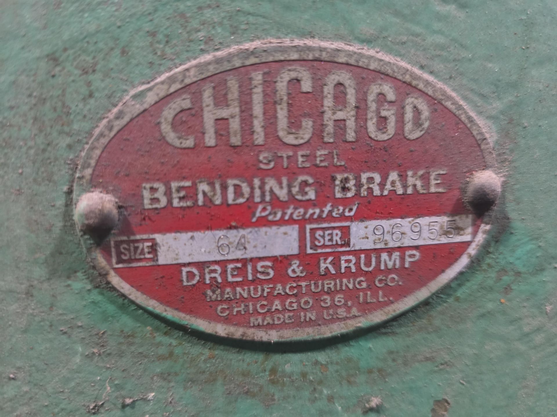 Dries & Krump Chicago 64 Finger Bending Brake - Image 7 of 7