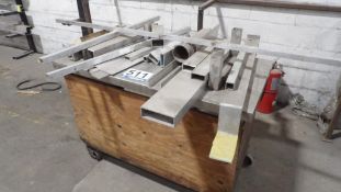 Rolling Bench with a Stainless Top. Aluminum Extrusions and Stock