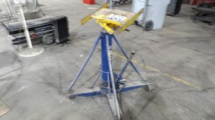 Blue and Yellow Hydraulic Transmission Jack - Mobile, Adjustable