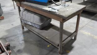 Industrial Workbench - Heavy-Duty, Metal Frame, Lower Shelf, Mounted Vise