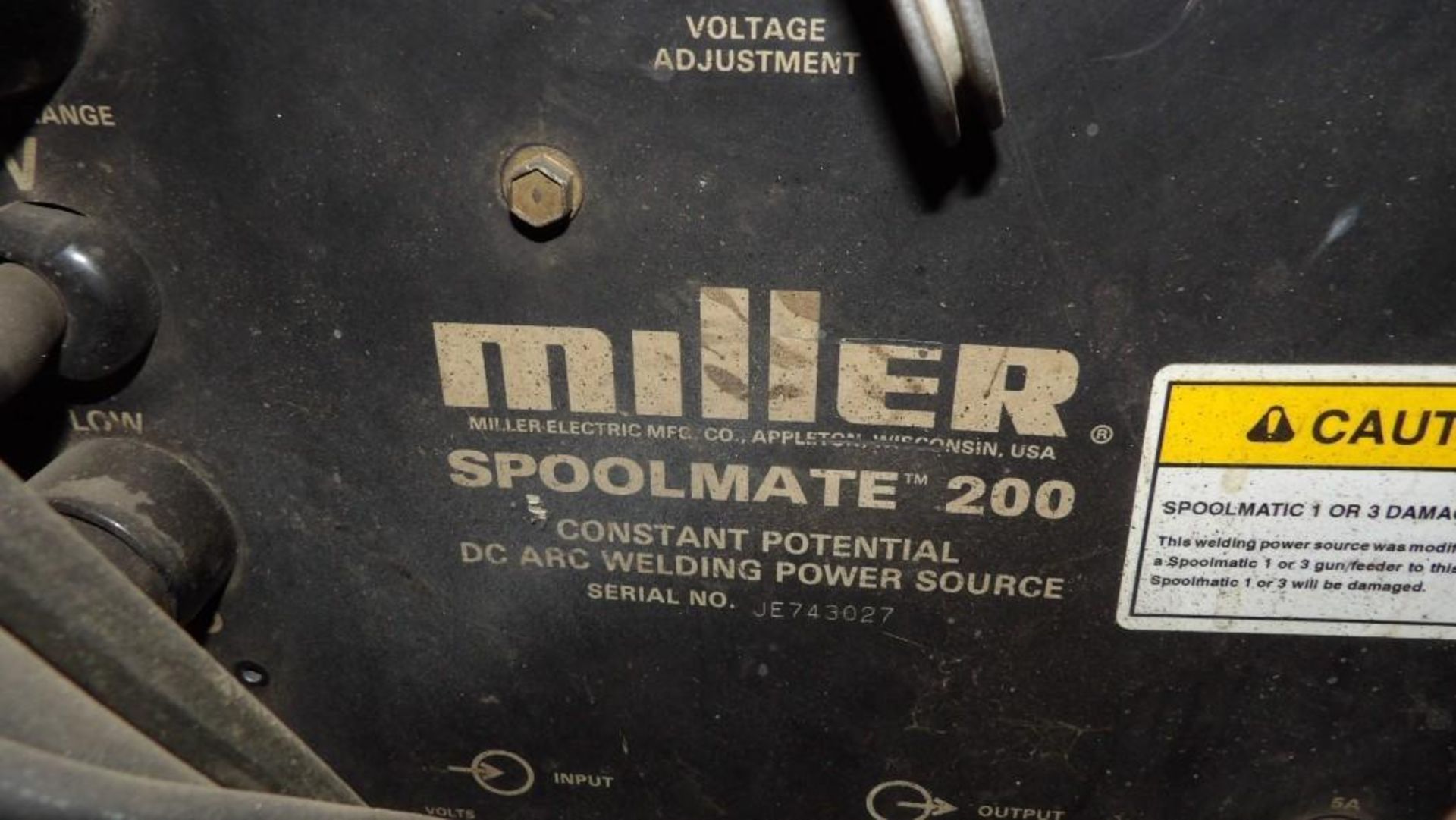 Miller SPOOLMATE 200 DC Arc Welding Power Source -PROFAX AJG-200 Spool Gun Included - Image 2 of 6