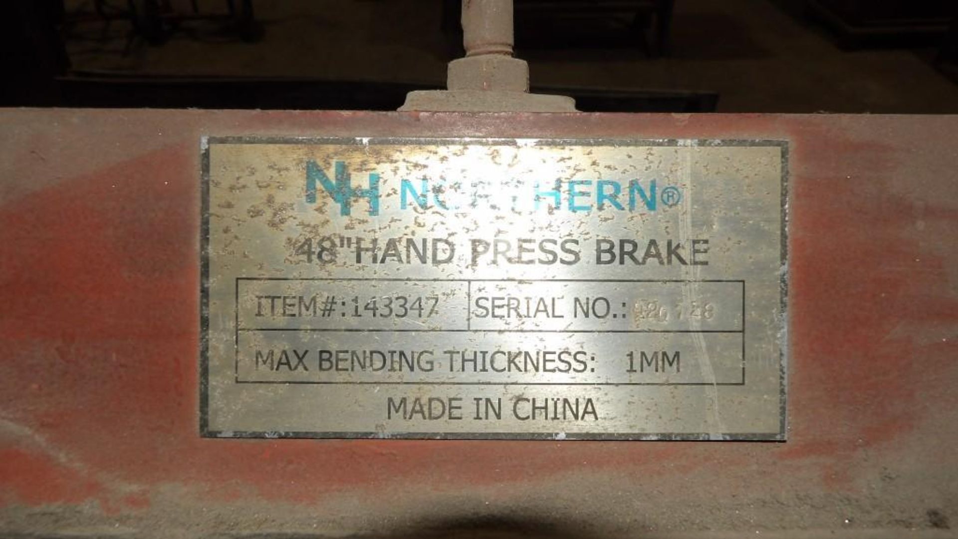 NORTHERN 48" Hand Press Brake - 1mm Max Bending Thickness - Image 2 of 6