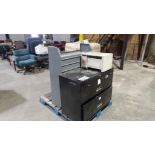 Filing Cabinet, Microwave, Shelving Unit