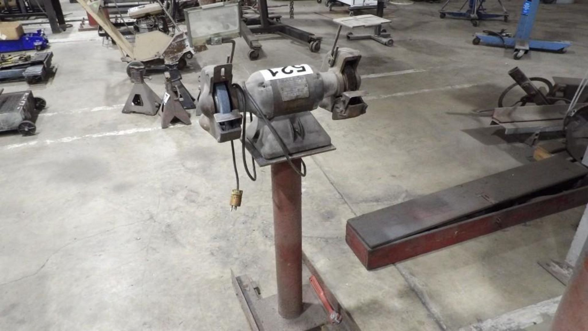 BALDOR Heavy Duty Ball Bearing Grinder-Buffer, Cat No. 712, 1/2 HP - 115/230V - 3600 RPM, on Stand - Image 3 of 6