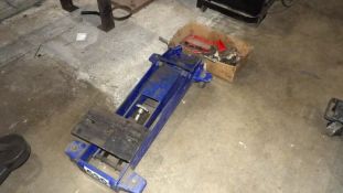 Heavy Duty Transmission Jack with Straps, Chains, and Metal Brackets