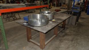 Industrial Metal Top Workbench with Two Basins