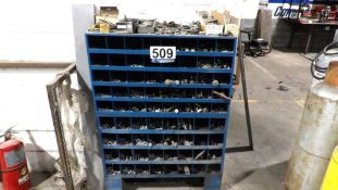 Industrial Storage Shelf - Blue, Multi-bin, Heavy-duty, Assorted Fasteners & Hardware