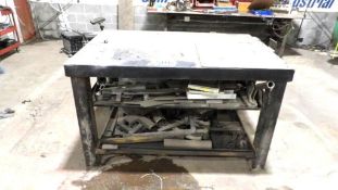 Industrial Metal Workbench - Two Shelves, Heavy Duty