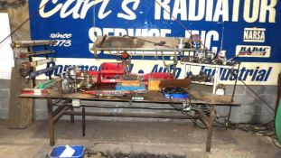 Assorted Workbench Tools and Equipment - Air Tools, Hand Tools, Magnetic Drill, Shop Accessories