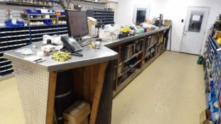 Customer Service Counter, Books, Everything on Top